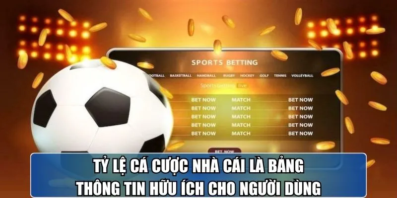 Tỷ lệ cá cược nhà cái là bảng thông tin hữu ích cho người dùng